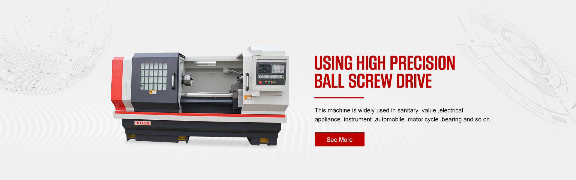 using high precision ball screw drive